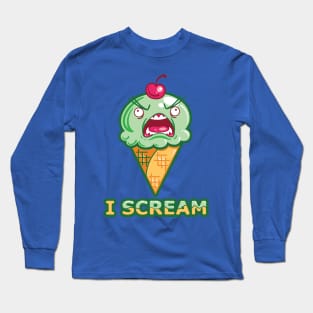 I SCREAM ~ Pistachio/Mint Long Sleeve T-Shirt